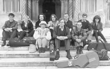 The Penguin Cafe Orchestra on the steps of Wilton Church, Wilton - September 1994